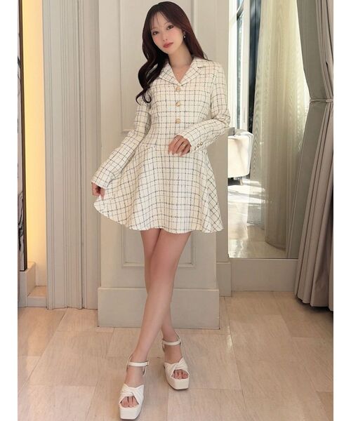 RESEXXY（リゼクシー）の「ツイードジャケットミニワンピース（ワンピース・レディース・ピンク/ホワイト/ブラック・FREE）」の17枚目の写真