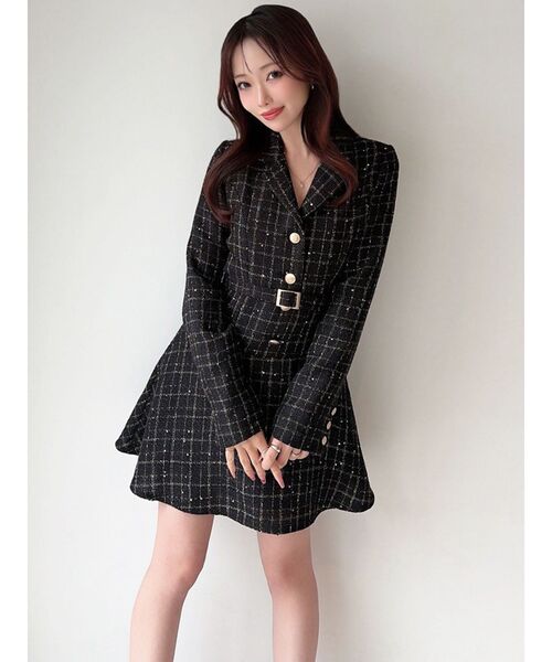 RESEXXY（リゼクシー）の「ツイードジャケットミニワンピース（ワンピース・レディース・ピンク/ホワイト/ブラック・FREE）」の21枚目の写真