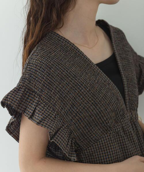 URBAN RESEARCH Sonny Label（アーバンリサーチサニーレーベル）の「シャーリングオールインワン（その他パンツ・レディース・ブラウン/ベージュ/インディゴブルー・36/38）」の4枚目の写真