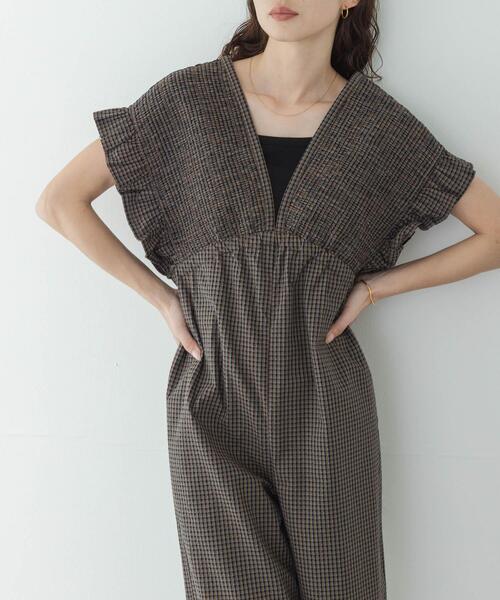 URBAN RESEARCH Sonny Label（アーバンリサーチサニーレーベル）の「シャーリングオールインワン（その他パンツ・レディース・ブラウン/ベージュ/インディゴブルー・36/38）」の7枚目の写真