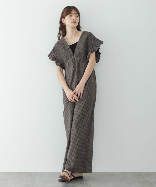 URBAN RESEARCH Sonny Label（アーバンリサーチサニーレーベル）の「シャーリングオールインワン（その他パンツ・レディース・ブラウン/ベージュ/インディゴブルー・36/38）」の8枚目の写真