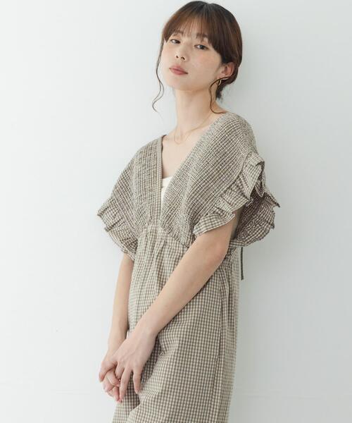 URBAN RESEARCH Sonny Label（アーバンリサーチサニーレーベル）の「シャーリングオールインワン（その他パンツ・レディース・ブラウン/ベージュ/インディゴブルー・36/38）」の15枚目の写真