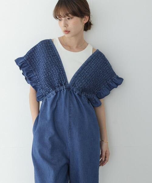URBAN RESEARCH Sonny Label(アーバンリサーチサニーレーベル)の「シャーリングオールインワン(その他パンツ・レディース・ブラウン/ベージュ/インディゴブルー・36/38)」の9枚目の写真