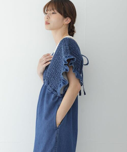 URBAN RESEARCH Sonny Label(アーバンリサーチサニーレーベル)の「シャーリングオールインワン(その他パンツ・レディース・ブラウン/ベージュ/インディゴブルー・36/38)」の10枚目の写真
