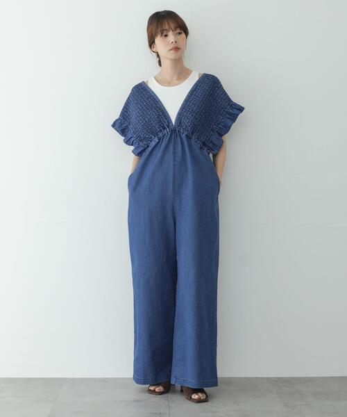 URBAN RESEARCH Sonny Label(アーバンリサーチサニーレーベル)の「シャーリングオールインワン(その他パンツ・レディース・ブラウン/ベージュ/インディゴブルー・36/38)」の14枚目の写真