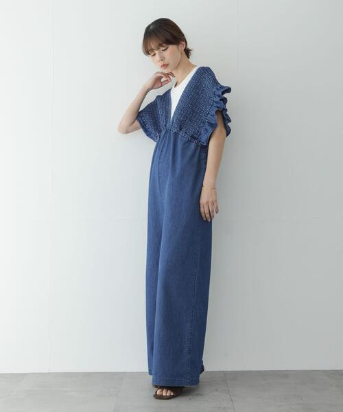 URBAN RESEARCH Sonny Label(アーバンリサーチサニーレーベル)の「シャーリングオールインワン(その他パンツ・レディース・ブラウン/ベージュ/インディゴブルー・36/38)」の15枚目の写真