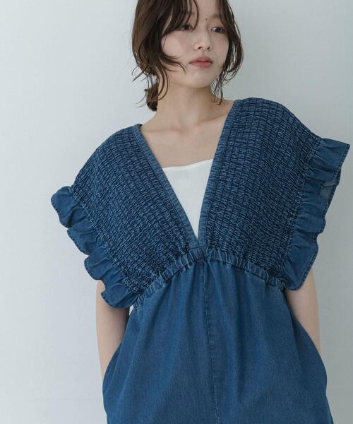 URBAN RESEARCH Sonny Label(アーバンリサーチサニーレーベル)の「シャーリングオールインワン(その他パンツ・レディース・ブラウン/ベージュ/インディゴブルー・36/38)」の17枚目の写真