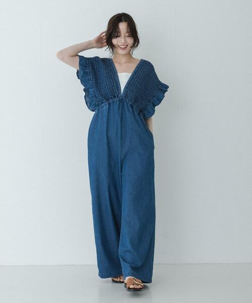 URBAN RESEARCH Sonny Label(アーバンリサーチサニーレーベル)の「シャーリングオールインワン(その他パンツ・レディース・ブラウン/ベージュ/インディゴブルー・36/38)」の18枚目の写真