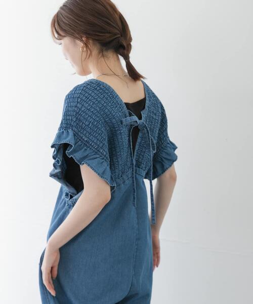 URBAN RESEARCH Sonny Label（アーバンリサーチサニーレーベル）の「シャーリングオールインワン（つなぎ/オールインワン・レディース・ブラウン/ベージュ/インディゴブルー/ライトインディゴブルー・36/38）」の22枚目の写真