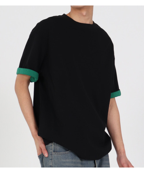 BUTTON SEOUL(ボタンソウル)の「ヒドゥンデュアルレイヤードTシャツ(ブラック)(Tシャツ/カットソー・メンズ・その他・L/XL)」の7枚目の写真