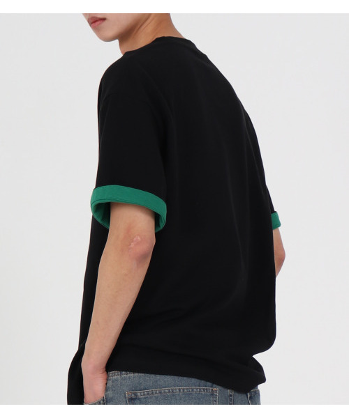 BUTTON SEOUL(ボタンソウル)の「ヒドゥンデュアルレイヤードTシャツ(ブラック)(Tシャツ/カットソー・メンズ・その他・L/XL)」の8枚目の写真