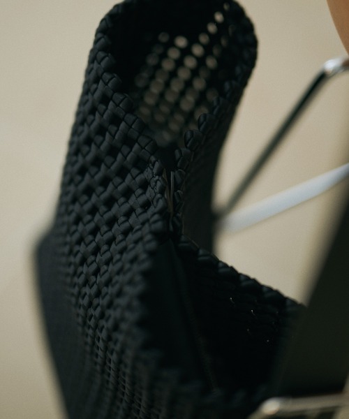 LAULEN(ローレン)の「leather belt mesh bucket shoulder bag /レザータッチメッシュバケットショルダーバッグ(ショルダーバッグ・レディース・ブラック/ベージュ・FREE)」の21枚目の写真