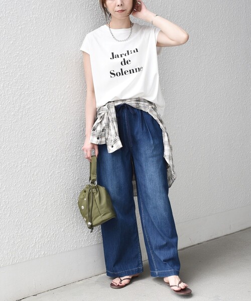 SHIPS Colors（シップス カラーズ）の「SHIPS Colors:〈接触冷感・遮熱・UVカット〉ファンクション デニム イージー パンツ◇（デニムパンツ・レディース・ライトブルー/ブルー・MEDIUM/SMALL）」の18枚目の写真