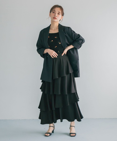 mysty woman（ミスティウーマン）の「刺繍ニットアンサンブル半袖　713243（カーディガン/ボレロ・レディース・グレー/オフホワイト/ブラック・FREE）」の19枚目の写真