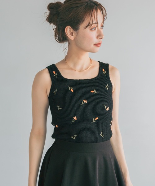 mysty woman（ミスティウーマン）の「刺繍ニットアンサンブル半袖　713243（カーディガン/ボレロ・レディース・グレー/オフホワイト/ブラック・FREE）」の16枚目の写真