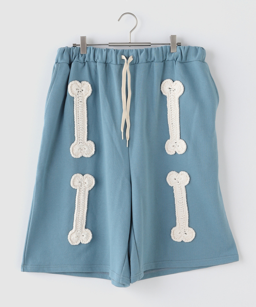 DISCOVERED（ディスカバード）の「DISCOVERED / ディスカバード BONE CROCHET SWEAT SHORTS（その他パンツ・メンズ・ブルー/ブラック・3/1）」の2枚目の写真