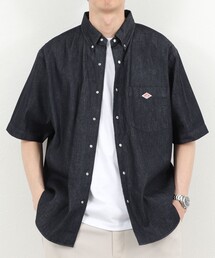 DANTON(�_���g��)�́yDANTON/�_���g���zDOT BUTTON B.D. SHIRT SS 26SS�iDT-B0337 DUG�j(�V���c/�u���E�X)