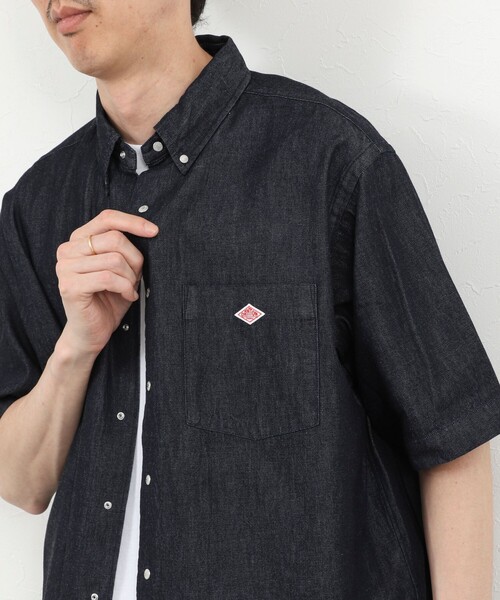 DANTON(ダントン)の「【DANTON/ダントン】DOT BUTTON B.D. SHIRT SS 26SS(DT-B0337 DUG)(シャツ/ブラウス・メンズ・インディゴブルー・38/40/42/44)」の2枚目の写真