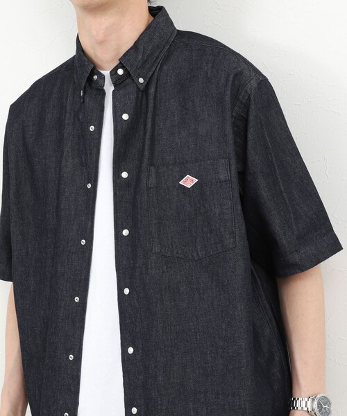 DANTON(ダントン)の「【DANTON/ダントン】DOT BUTTON B.D. SHIRT SS 26SS(DT-B0337 DUG)(シャツ/ブラウス・メンズ・インディゴブルー・38/40/42/44)」の3枚目の写真