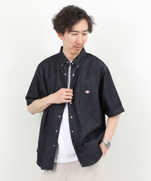 DANTON(ダントン)の「【DANTON/ダントン】DOT BUTTON B.D. SHIRT SS 26SS(DT-B0337 DUG)(シャツ/ブラウス・メンズ・インディゴブルー・38/40/42/44)」の5枚目の写真