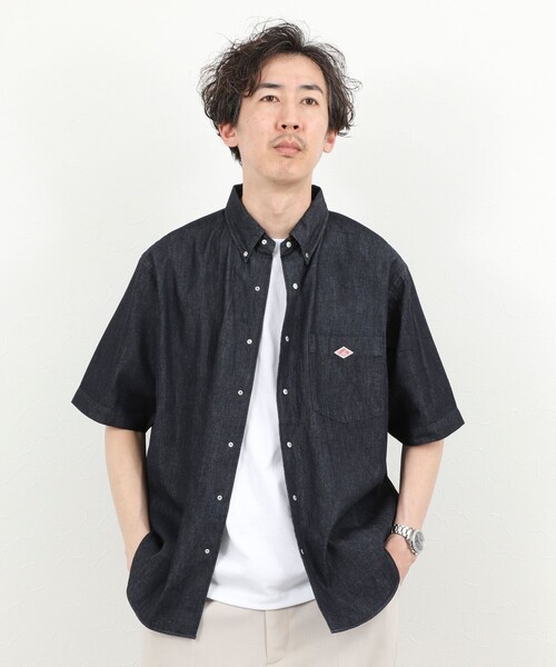 DANTON(ダントン)の「【DANTON/ダントン】DOT BUTTON B.D. SHIRT SS 26SS(DT-B0337 DUG)(シャツ/ブラウス・メンズ・インディゴブルー・38/40/42/44)」の6枚目の写真