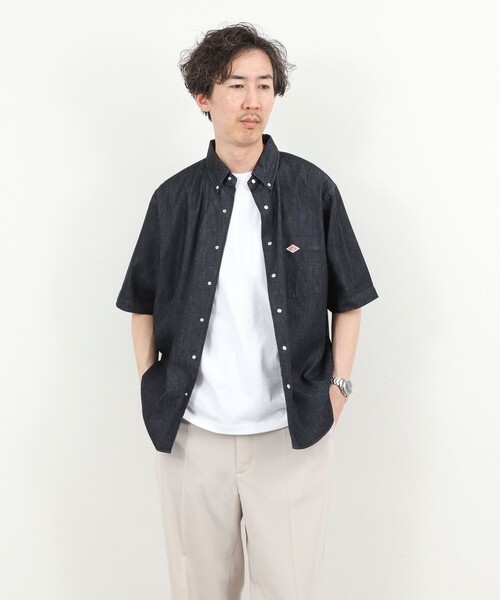 DANTON(ダントン)の「【DANTON/ダントン】DOT BUTTON B.D. SHIRT SS 26SS(DT-B0337 DUG)(シャツ/ブラウス・メンズ・インディゴブルー・38/40/42/44)」の7枚目の写真