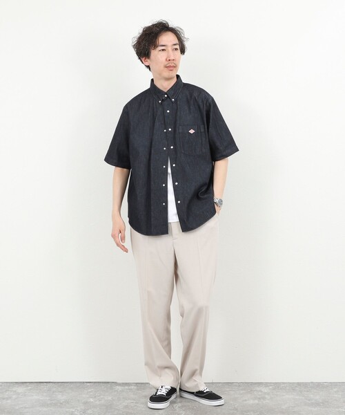 DANTON(ダントン)の「【DANTON/ダントン】DOT BUTTON B.D. SHIRT SS 26SS(DT-B0337 DUG)(シャツ/ブラウス・メンズ・インディゴブルー・38/40/42/44)」の8枚目の写真