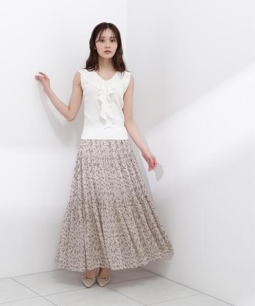 PROPORTION BODY DRESSING（プロポーションボディドレッシング）の「フリルノースリーブニット / 1216170504（ニット/セーター・レディース・ブルー/ホワイト系その他/イエロー・MEDIUM/SMALL）」の20枚目の写真