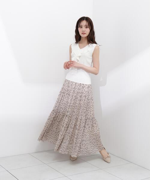 PROPORTION BODY DRESSING（プロポーションボディドレッシング）の「フリルノースリーブニット / 1216170504（ニット/セーター・レディース・ブルー/ホワイト系その他/イエロー・MEDIUM/SMALL）」の22枚目の写真