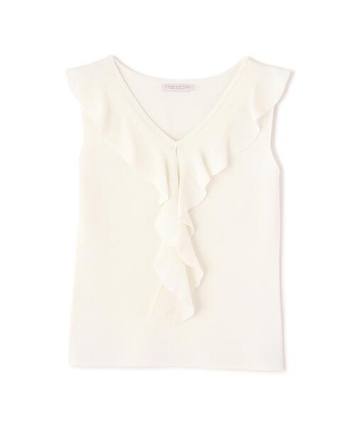 PROPORTION BODY DRESSING（プロポーションボディドレッシング）の「フリルノースリーブニット / 1216170504（ニット/セーター・レディース・ブルー/ホワイト系その他/イエロー・MEDIUM/SMALL）」の7枚目の写真