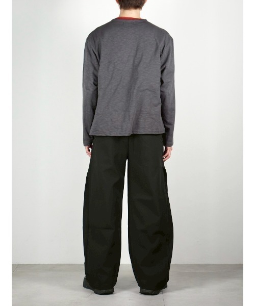 Chikashitsu +(チカシツプラス)の「【Chikashitsu +】sheer cotton henley neck long sleeve / 【チカシツプラス】シアーコットンヘンリーネックロンT<着用動画あり>(Tシャツ/カットソー・メンズ・ホワイト/ブラック/チャコール/ネイビー・ONE SIZE)」の18枚目の写真