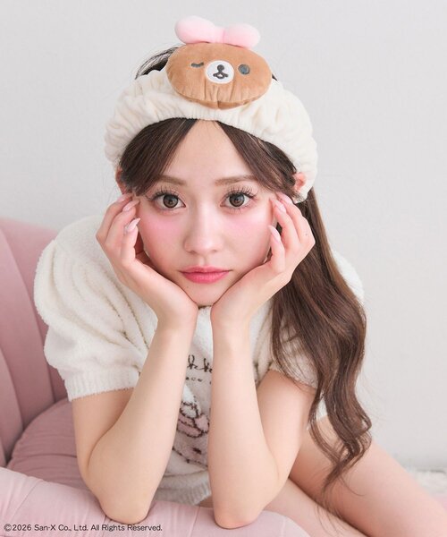 OLIVE des OLIVE(オリーブデオリーブ)の「makeup Rilakkuma hair band(ヘアバンド・レディース・ピンク/アイボリー・FREE)」の3枚目の写真