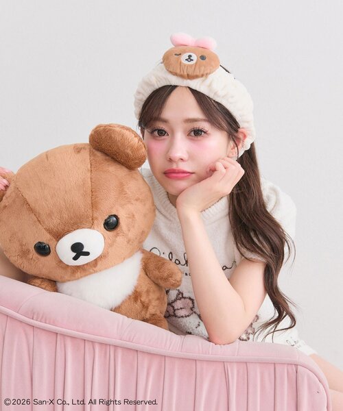 OLIVE des OLIVE(オリーブデオリーブ)の「makeup Rilakkuma hair band(ヘアバンド・レディース・ピンク/アイボリー・FREE)」の4枚目の写真