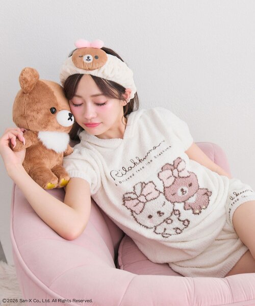 OLIVE des OLIVE(オリーブデオリーブ)の「makeup Rilakkuma hair band(ヘアバンド・レディース・ピンク/アイボリー・FREE)」の5枚目の写真
