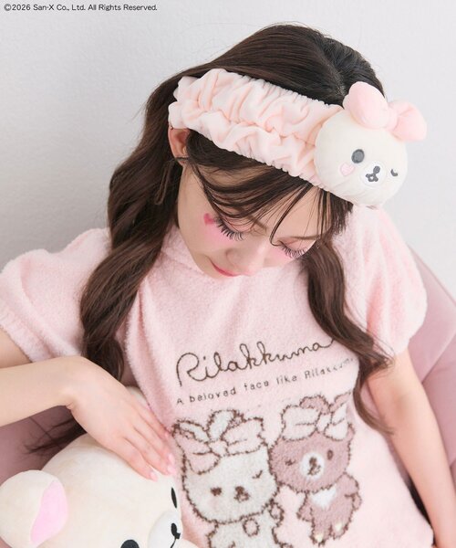OLIVE des OLIVE(オリーブデオリーブ)の「makeup Rilakkuma hair band(ヘアバンド・レディース・ピンク/アイボリー・FREE)」の10枚目の写真
