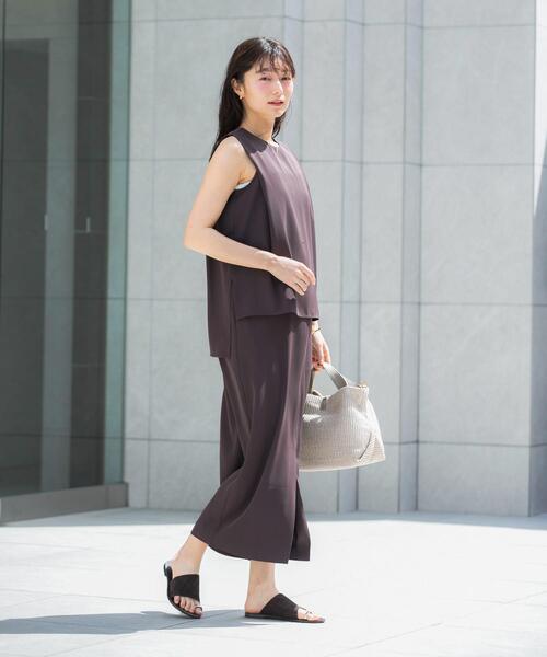URBAN RESEARCH ROSSO WOMEN(アーバンリサーチ ロッソ)の「バックメタルポイントストレートワンピース(ワンピース・レディース・チャコールグレー/ミント/ゴールド系その他・FREE)」の5枚目の写真