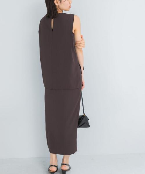 URBAN RESEARCH ROSSO WOMEN(アーバンリサーチ ロッソ)の「バックメタルポイントストレートワンピース(ワンピース・レディース・チャコールグレー/ミント/ゴールド系その他・FREE)」の10枚目の写真
