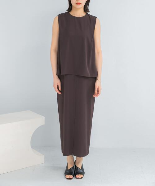 URBAN RESEARCH ROSSO WOMEN(アーバンリサーチ ロッソ)の「バックメタルポイントストレートワンピース(ワンピース・レディース・チャコールグレー/ミント/ゴールド系その他・FREE)」の11枚目の写真