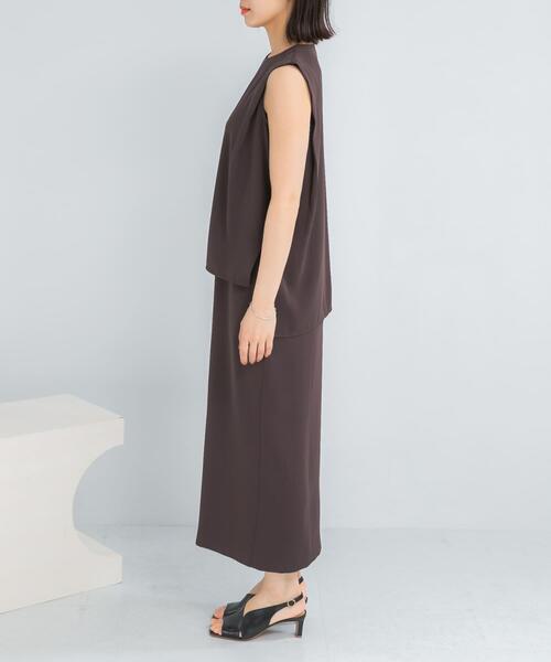 URBAN RESEARCH ROSSO WOMEN(アーバンリサーチ ロッソ)の「バックメタルポイントストレートワンピース(ワンピース・レディース・チャコールグレー/ミント/ゴールド系その他・FREE)」の12枚目の写真