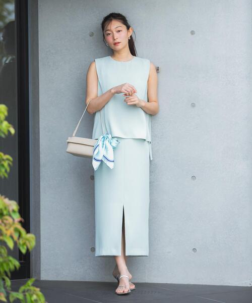 URBAN RESEARCH ROSSO WOMEN(アーバンリサーチ ロッソ)の「バックメタルポイントストレートワンピース(ワンピース・レディース・チャコールグレー/ミント/ゴールド系その他・FREE)」の19枚目の写真