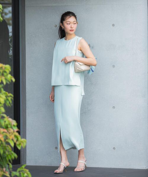 URBAN RESEARCH ROSSO WOMEN(アーバンリサーチ ロッソ)の「バックメタルポイントストレートワンピース(ワンピース・レディース・チャコールグレー/ミント/ゴールド系その他・FREE)」の20枚目の写真
