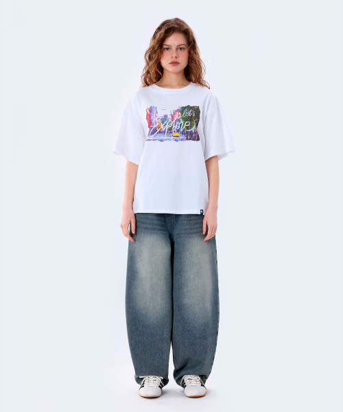 GHOST REPUBLIC(ゴーストリパブリック)の「シティポップグラフィック半袖Tシャツ2カラーGT-391(Tシャツ/カットソー・レディース・ブラック/ホワイト・MEDIUM/LARGE/X-LARGE)」の5枚目の写真