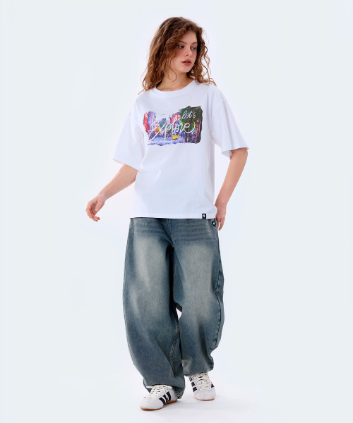 GHOST REPUBLIC(ゴーストリパブリック)の「シティポップグラフィック半袖Tシャツ2カラーGT-391(Tシャツ/カットソー・レディース・ブラック/ホワイト・MEDIUM/LARGE/X-LARGE)」の7枚目の写真
