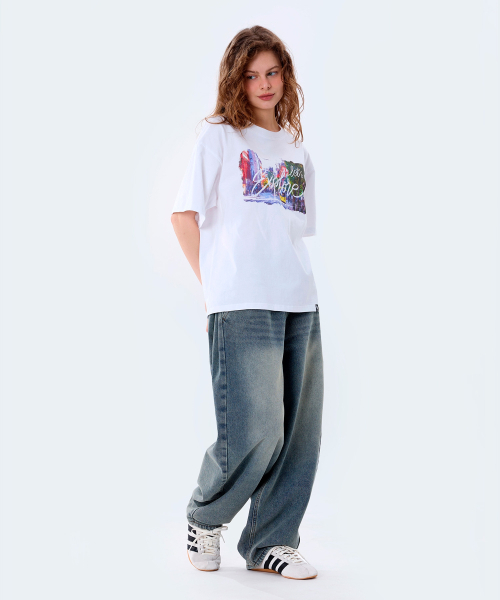 GHOST REPUBLIC(ゴーストリパブリック)の「シティポップグラフィック半袖Tシャツ2カラーGT-391(Tシャツ/カットソー・レディース・ブラック/ホワイト・MEDIUM/LARGE/X-LARGE)」の8枚目の写真