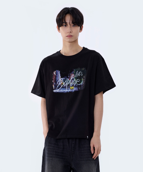 GHOST REPUBLIC(ゴーストリパブリック)の「シティポップグラフィック半袖Tシャツ2カラーGT-391(Tシャツ/カットソー・レディース・ブラック/ホワイト・MEDIUM/LARGE/X-LARGE)」の9枚目の写真