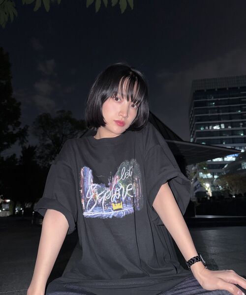 GHOST REPUBLIC(ゴーストリパブリック)の「シティポップグラフィック半袖Tシャツ2カラーGT-391(Tシャツ/カットソー・レディース・ブラック/ホワイト・MEDIUM/LARGE/X-LARGE)」の18枚目の写真