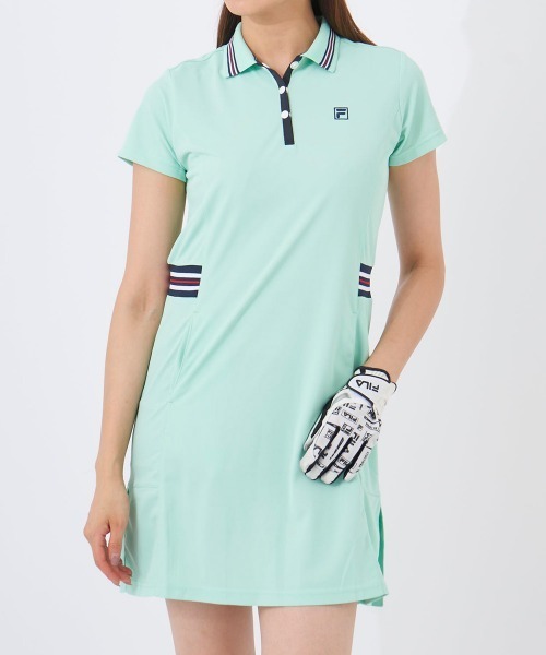 セール】【FILA GOLF:フィラゴルフ】レディース半袖ポロワンピース