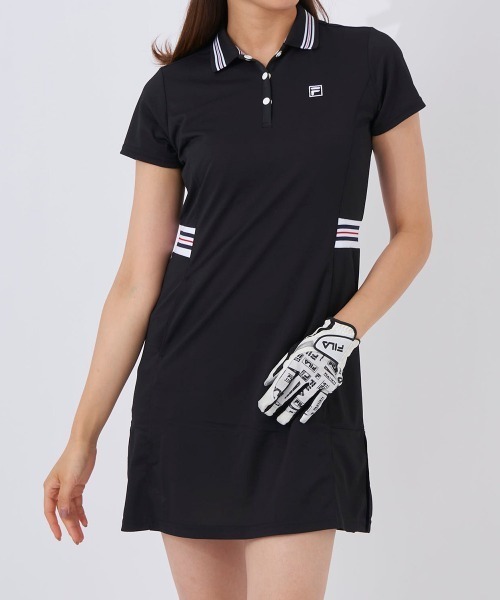 セール】【FILA GOLF:フィラゴルフ】レディース半袖ポロワンピース