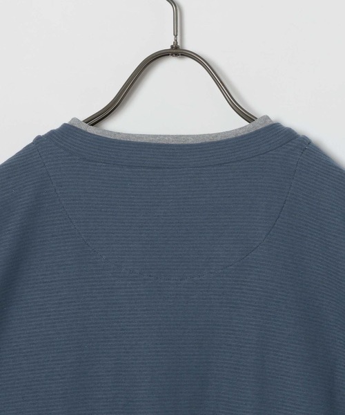 GEORGE'S(ジョージズ)の「レイヤードヘンリーTシャツ(Tシャツ/カットソー・メンズ・サックスブルー/ネイビー・LARGE/MEDIUM)」の6枚目の写真
