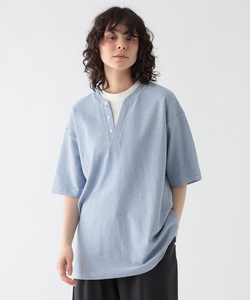 GEORGE'S(ジョージズ)の「レイヤードヘンリーTシャツ(Tシャツ/カットソー・メンズ・サックスブルー/ネイビー・LARGE/MEDIUM)」の17枚目の写真
